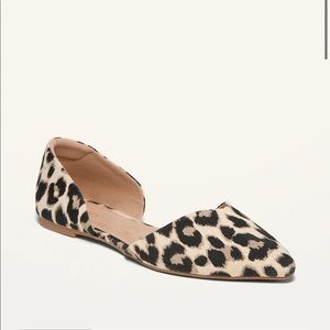 Old Navy | Canvas Leopard-Print D’Orsay Flats